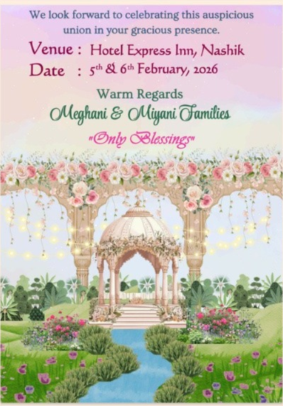 Elegant ShaurLi Ever After celestial gold-foiled dark wedding invitation by Keya Meghani
